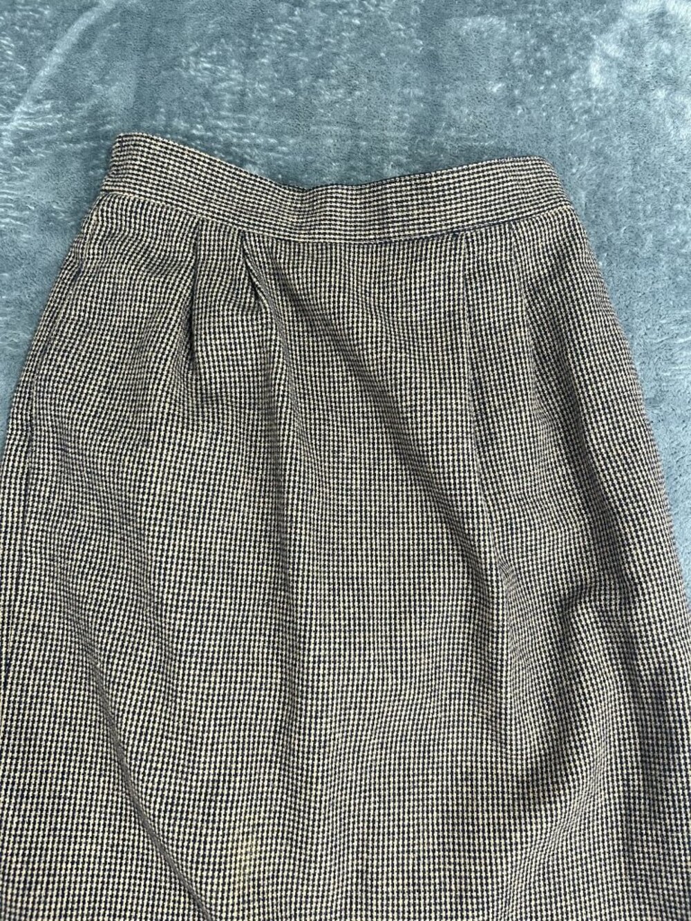 Leslie Fay Petite Houndstooth Pencil Skirt Size 6 Petite Black & Beige - Picture 5 of 10
